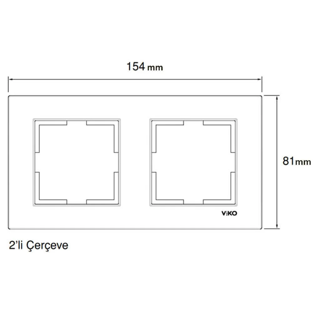 Viko Karre İkili Çerçeve Beyaz - 909602Y1