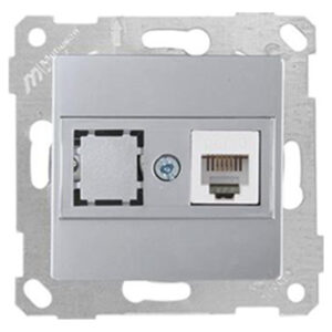 Mutlusan Rita Numeris Mek Tuş Telefon Prizi 1X Rj12 Beyaz Cat3 - 22001250101