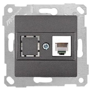 Mutlusan Rita Mek Tuş Numeris Telefon Prizi 1*Rj12 Füme - 22001250195