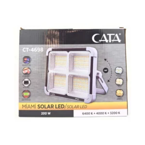 Cata 200 W Solar Led Projektör Tasınabılır - CT-4698