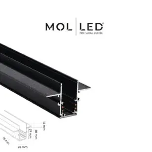 Molled 6013 3 Metre Trimless Magnet Ray Siyah Kasa - MOL6013