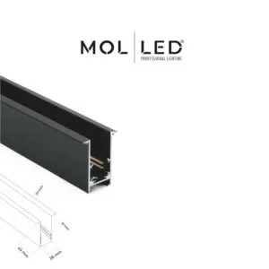 Molled 6014-3 3 Metre Sıva Altı Magnet Ray Siyah Kasa - MOL6014-3
