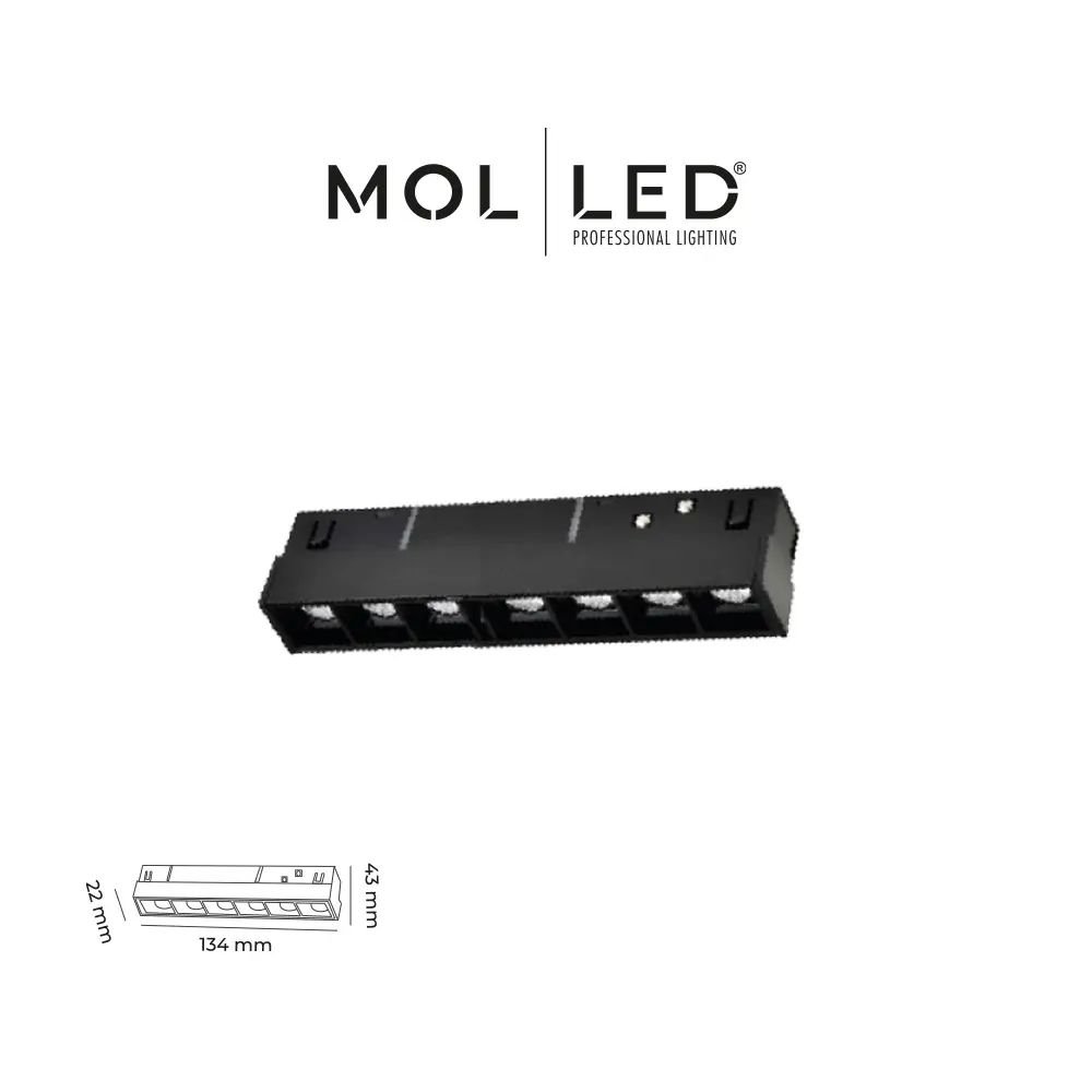 Molled 6028 Magnet Mercekli 6 Watt 13 Cm Siyah Kasa 3000 K - MOL60283000