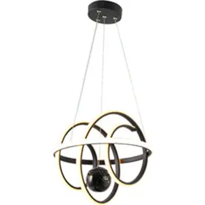 BB Aydınlatma Burgu Led Avize 3 Renk Mat Siyah - TT005-SY