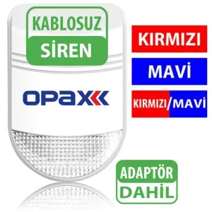 Opax Bgr-09 Kablosuz Harici Siren /Mesafe Artırıcı /Repeater Adaptör Dahil - 2265