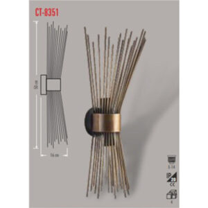 Cata E 14 Duylu Kirpi Aplik Prinç Eskitme  - CT-8351 Cata E 14 Duylu Kirpi Aplik Prinç Eskitme  - CT-8351