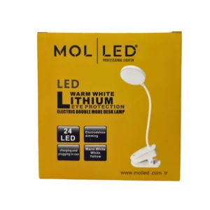 Molled 4 Renkli Dimmerlı Mandallı Dekoratif Şarjlı Dokunmatik Led Masa Lambası - MOL1913 Molled 4 Renkli Dimmerlı Mandallı Dekoratif Şarjlı Dokunmatik Led Masa Lambası - MOL1913