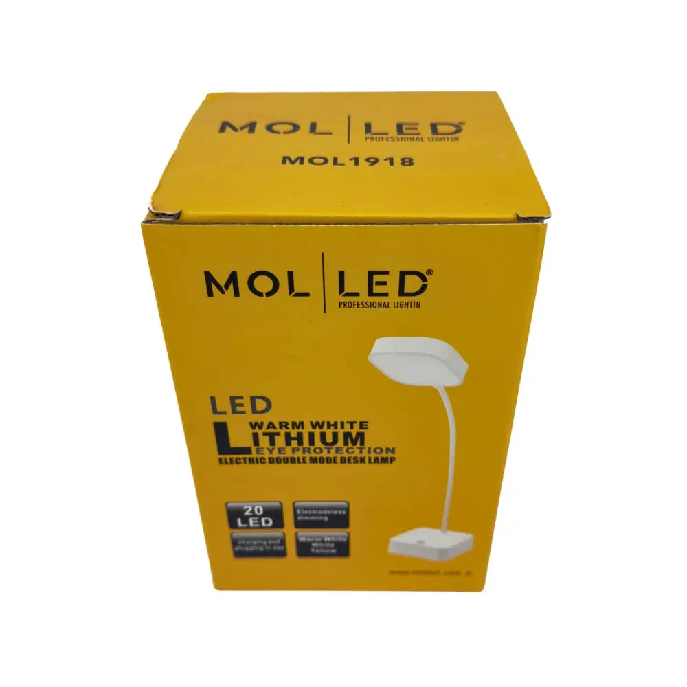 Molled 4 Renkli Dimmerlı Dekoratif Şarjlı Dokunmatik Led Masa Lambası - MOL1918 Molled 4 Renkli Dimmerlı Dekoratif Şarjlı Dokunmatik Led Masa Lambası - MOL1918