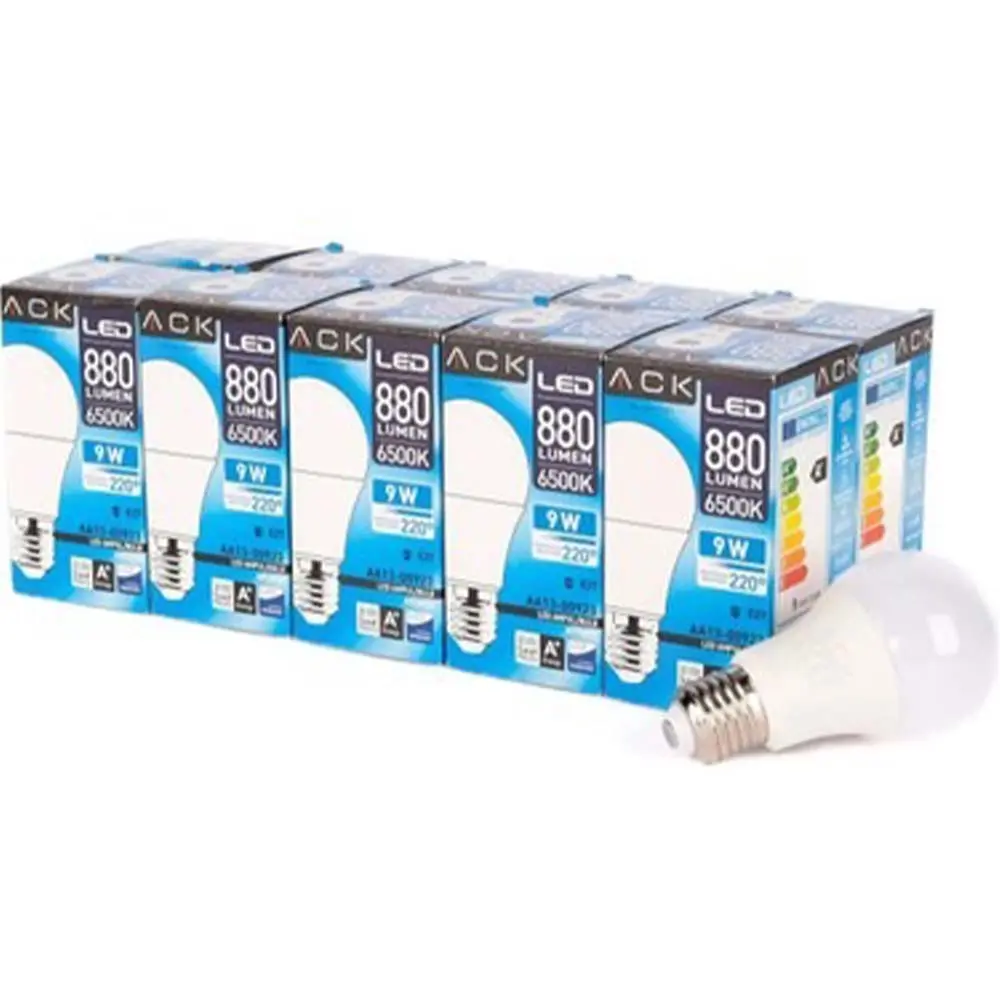 Ack 9 Watt E 27 Duylu Beyaz Ampul 880 Lm - AA13-00923 Ack 9 Watt E 27 Duylu Beyaz Ampul 880 Lm - AA13-00923