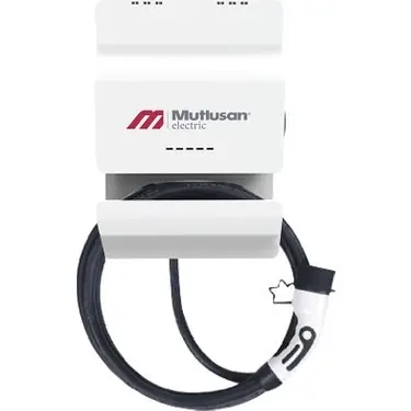 Mutlusan 22 Kw 380 V Girişli Trifaze Elektrikli Araç Şarj İstasyonu 5 MT  Kablolu  001 191 022002 00 00